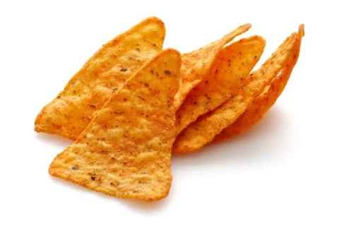 Taco Chips isolated on white Stock Photos