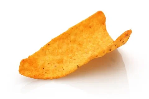 Taco Chips on white background Stock Photos