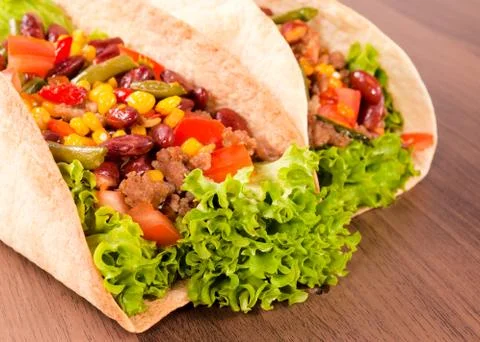 Taco close up Foto stock