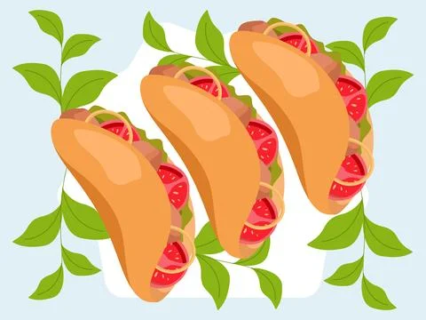 Taco Concept Illustration Stock Illustration