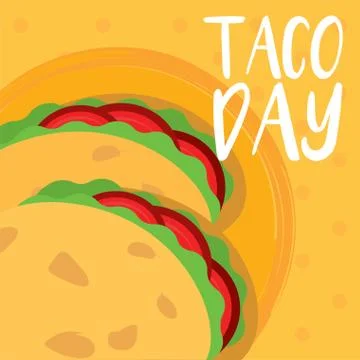 Taco day poster Stock Illustration