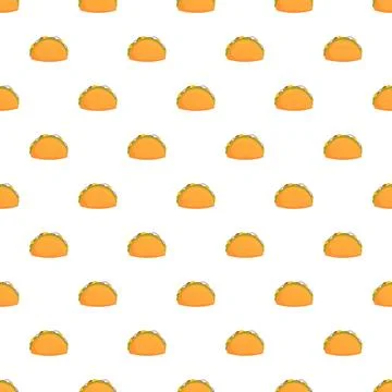 Taco fast food repeating pattern mexican cuisine background Stock Illustration