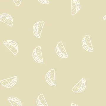 Taco food line seamless pattern Stock Illustration