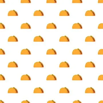 Taco food pattern repeating as a seamless texture design Stock Illustration