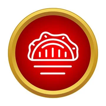 Taco icon representing mexican fast food cuisine Stock Illustration