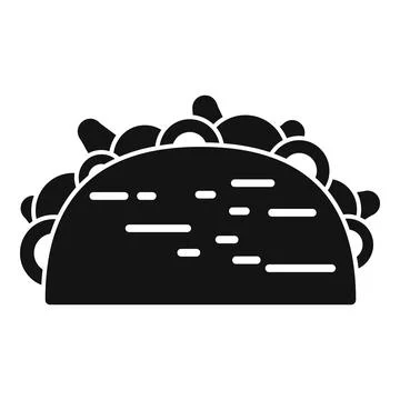 Taco meal icon simple vector. Mexican food Ilustración de archivo