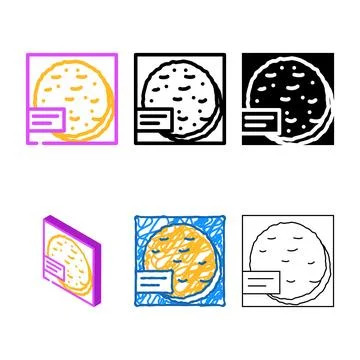 Taco shells color icon modern vector 스톡 일러스트