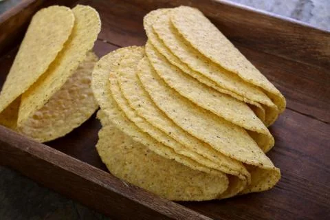 Taco shells empty Foto stock