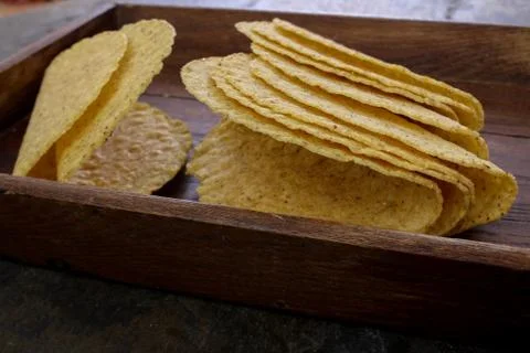 Taco shells empty Foto stock