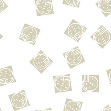 Taco shells glyph vector seamless pattern 스톡 일러스트