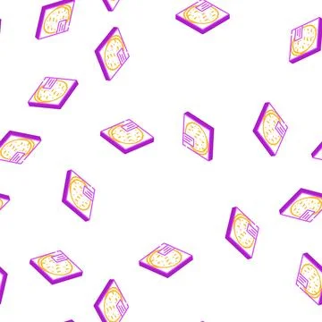 Taco shells isometric icon seamless pattern Illustrazione stock