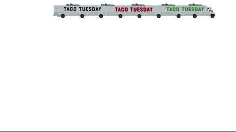 Taco Tuesday Long Truck Stock Footage