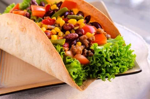 Taco wrap Stock Photos