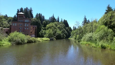 Tacoma abandoned riverfront Stock Footage 205958715