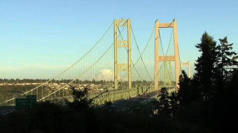 Tacoma bridge  Stock Footage 798052