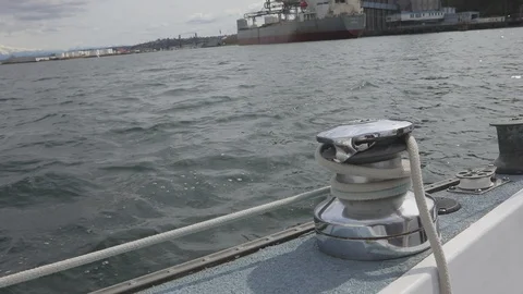 Tacoma sailing on a cloudy day. Stock Footage 103982578