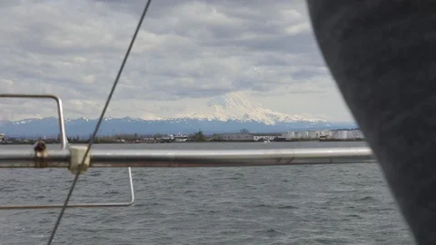 Tacoma sailing on a cloudy day. Stock Footage 103983959