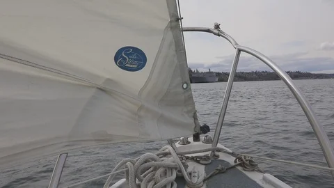 Tacoma sailing on a cloudy day. Stock Footage 103985463