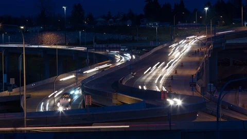 Tacoma Traffic Timelapse 4k Video stock 101339133