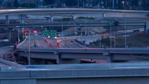 Tacoma Traffic Timelapse 4k Stock Footage 101377995