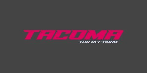Tacoma TRD Off Road Typography Vector Font Stock Illustration
