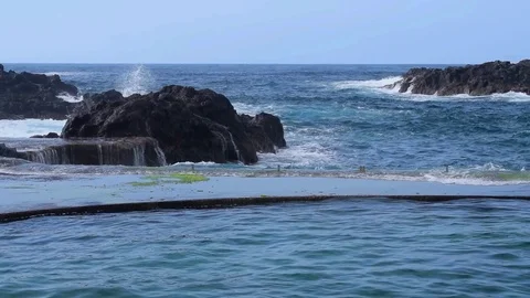 Tacoronte natural-pool Stock Footage 106385556