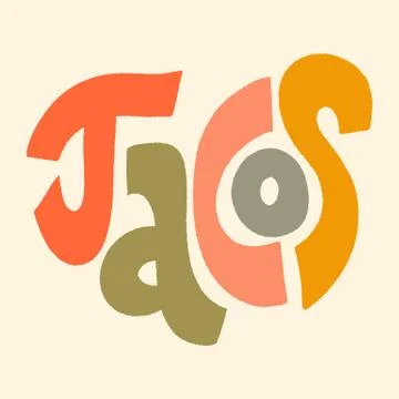 Tacos, best in the world Illustrazione stock