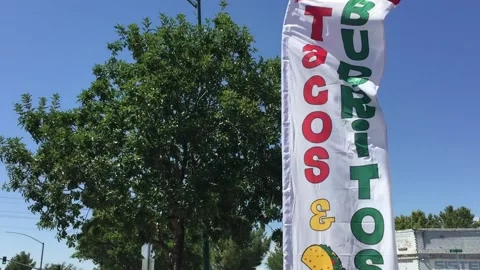 Tacos Burritos Flag Stock Footage 136531512