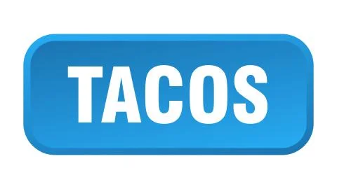 Tacos button. tacos square 3d push button 스톡 일러스트