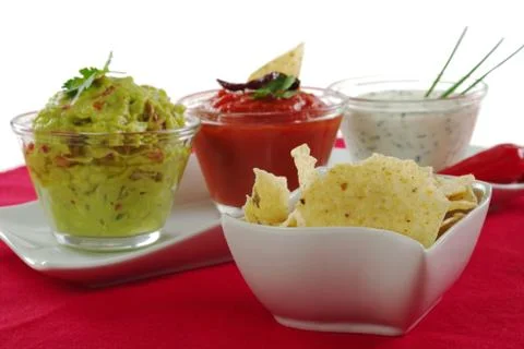 Tacos with dips Stock Photos