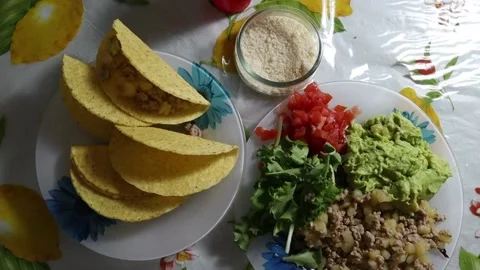Tacos fresh ingredients Stock Footage 135180871