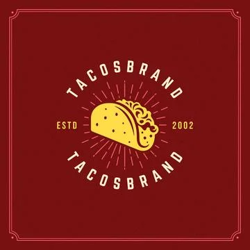Tacos logo vector illustration. Illustrazione stock