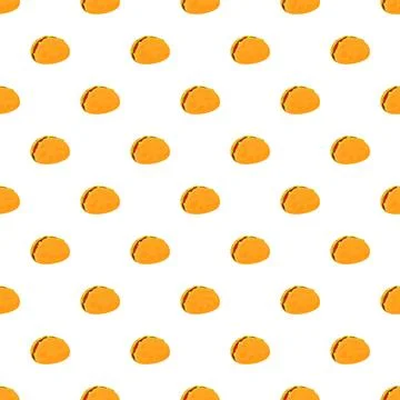 Tacos pattern forming a seamless mexican fast food background Stockillustratie