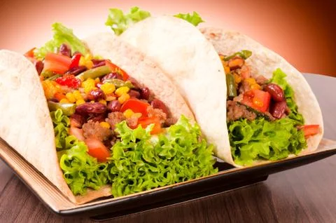 Tacos plate Stock Photos
