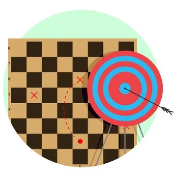 Tactic to goal Stock Illustration