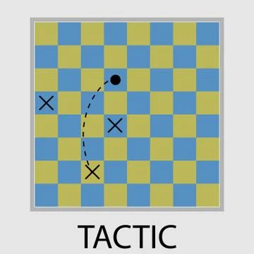 Tactic icon flat design Stock Illustration