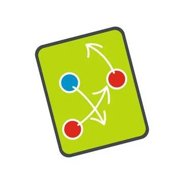 Tactic strategy on a digital tablet flat icon Stock Illustration