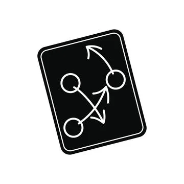 Tactic strategy on a digital tablet simple icon Stock Illustration
