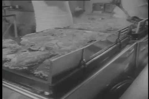 Tactical air command crew eat their food during conditioning program - 1958 Video stock 99586684