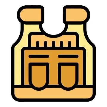 Tactical armor icon vector flat Illustrazione stock