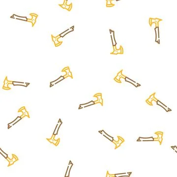 Tactical axe hatchet vector seamless pattern Stock Illustration