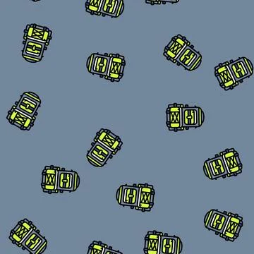 Tactical backpack straps and buckles vector seamless pattern 库存插图