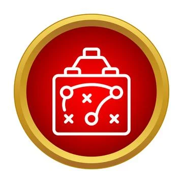 Tactical board coaching strategy game planning icon Ilustración de archivo