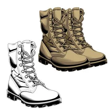 Tactical boots Stock Illustration