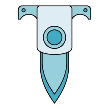 Tactical dagger knife weapon flat design illustration Stock Illustration