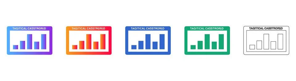 Tactical Data Dashboard Icons Illustrazione stock