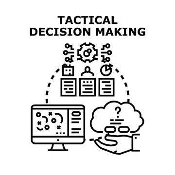 Tactical decision making process for business strategy Stock Illustration