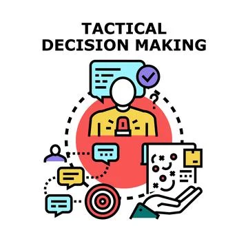Tactical decision making process concept vector illustration Illustrazione stock