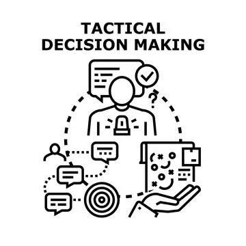 Tactical decision making process concept vector illustration Stock Illustration