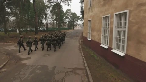 Tactical Formation Stock Footage 71019969
